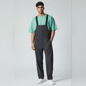 Sport Essentials XL Men's Black Snow Suit Overalls with Adjustable Straps